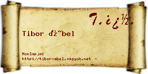 Tibor Ábel névjegykártya