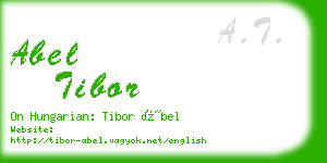 abel tibor business card